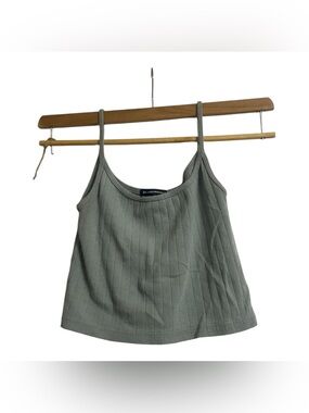 Brandy melville teal green eyelet skylar tank top